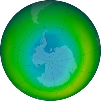 September 1981 monthly mean Antarctic ozone